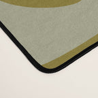 Mid Century Modern Piquet Retro Abstract Tiled Pattern in Vintage Olive Green and Cantaloupe Orange Desk Mat Gallery Image 4