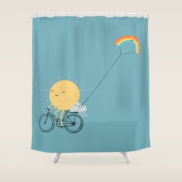 Rainbow Kite Shower Curtain Gallery Image 1