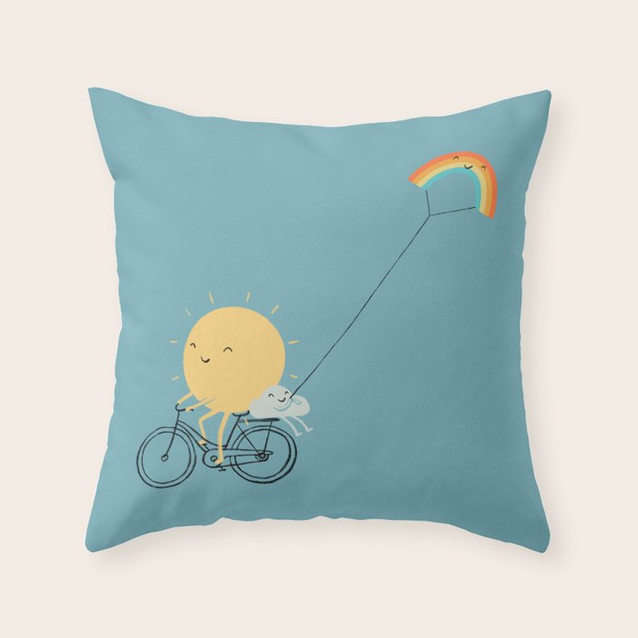 Rainbow Kite Throw Pillow Gallery Image 6