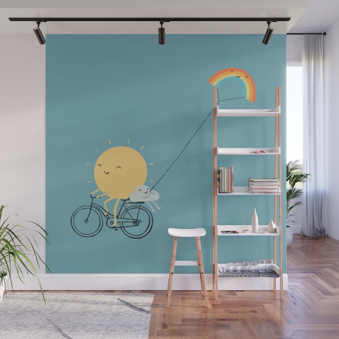 Rainbow Kite Wall Mural Gallery Image 1