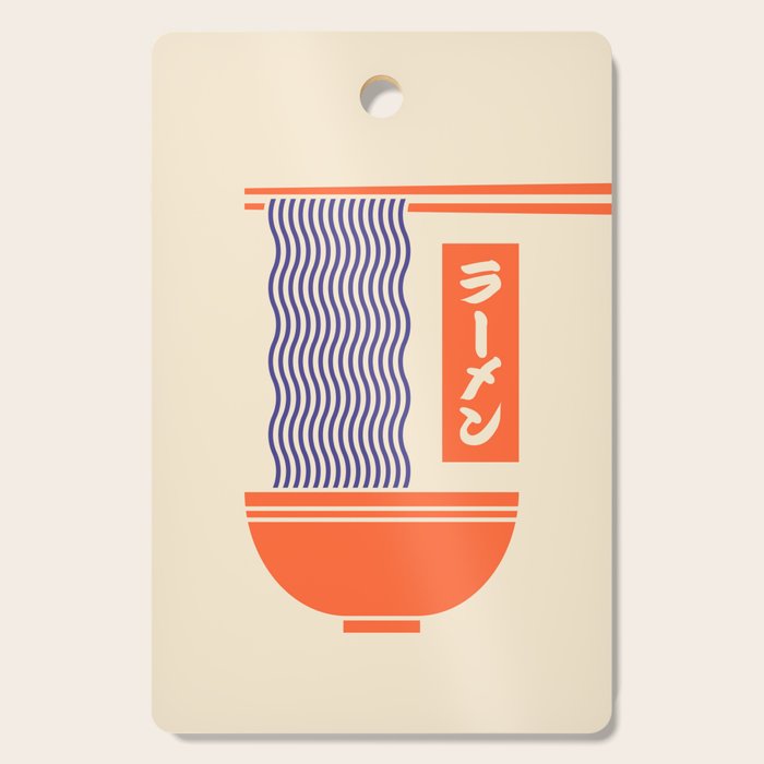 Ramen Minimal - Cream Cutting Board Gallery Image 1