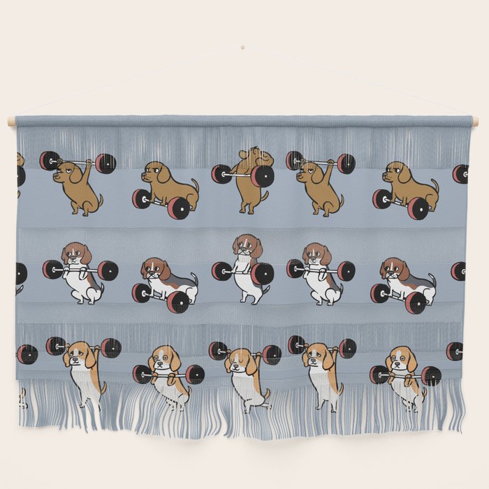 Olympic Lifting Beagles Wall Hanging Gallery Image 1