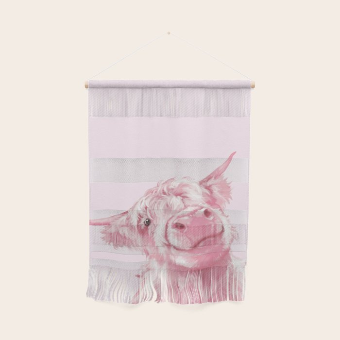 Highland Cow Pink Wall Hanging Gallery Image 1