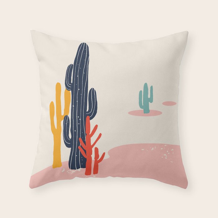 desert plant Throw Pillow Gallery Image 1