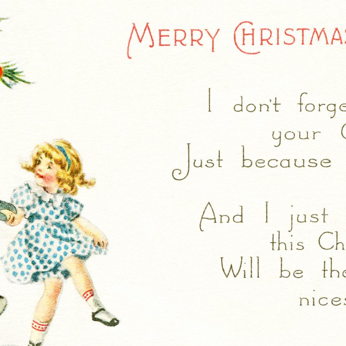 Vintage Christmas Card 1921 Santa Claus Children's Poem Festive Art Coffee Mug Gallery Image 2