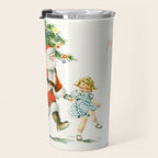 Vintage Christmas Card 1921 Santa Claus Children's Poem Festive Art Travel Mug Gallery Image 3