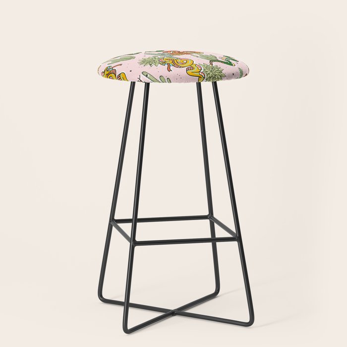 Join Or Die #illustration #wildlife #pattern Stool Gallery Image 1