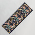 William Morris Butterfly - Midnight Garden Yoga Mat Gallery Image 1