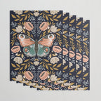 William Morris Butterfly - Midnight Garden Wrapping Paper Gallery Image 3