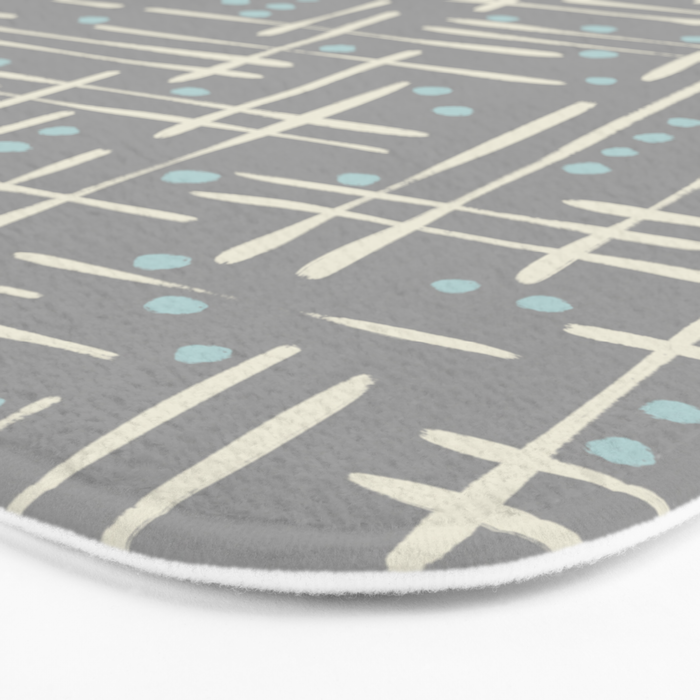 Simple Hand Drawn Pattern #17 Bath Mat Gallery Image 3
