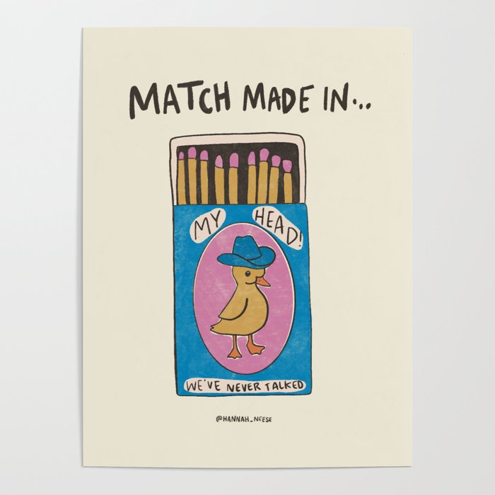Match Made In My Head Art Print Poster Gallery Image 1