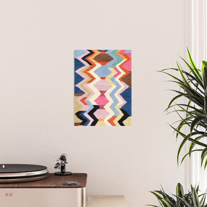 Colored Oriental  Berber Traditional Moroccan Artwork  Poster Gallery Image 2