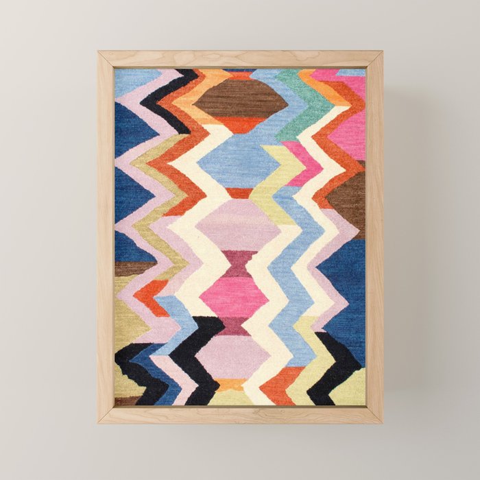 Colored Oriental  Berber Traditional Moroccan Artwork  Mini Art Print Gallery Image 1