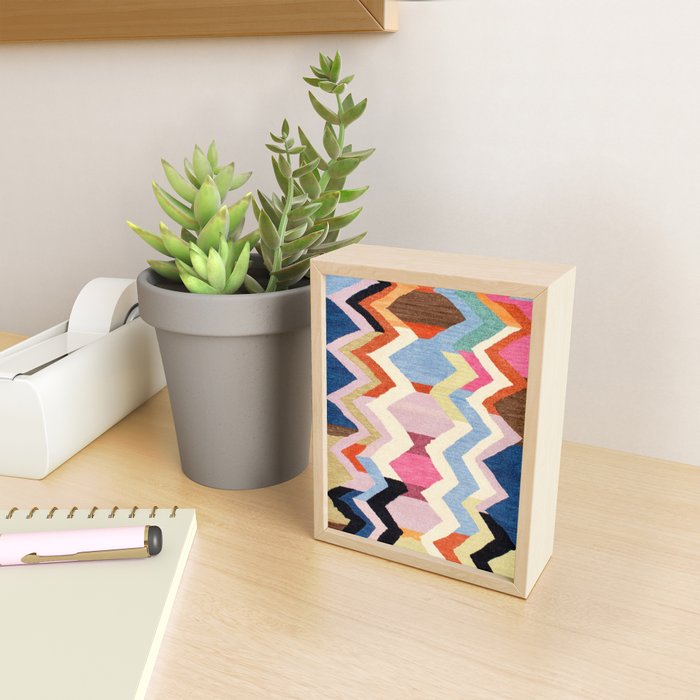 Colored Oriental  Berber Traditional Moroccan Artwork  Mini Art Print Gallery Image 2