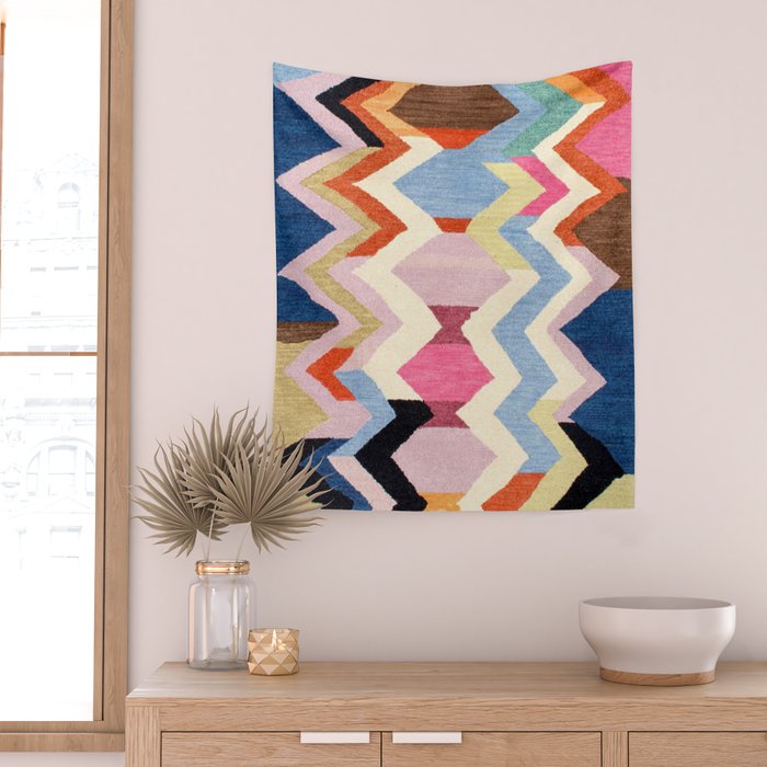 Colored Oriental  Berber Traditional Moroccan Artwork  Wall Tapestry Gallery Image 2