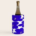Blue Retro Flowers #decor #society6 #buyart Wine Chiller Gallery Image 2
