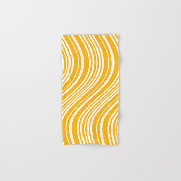 Wavy Stripes XLV - Golden Yellow Bath Towel Gallery Image 1
