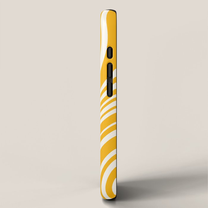 Wavy Stripes XLV - Golden Yellow iPhone Case Gallery Image 2