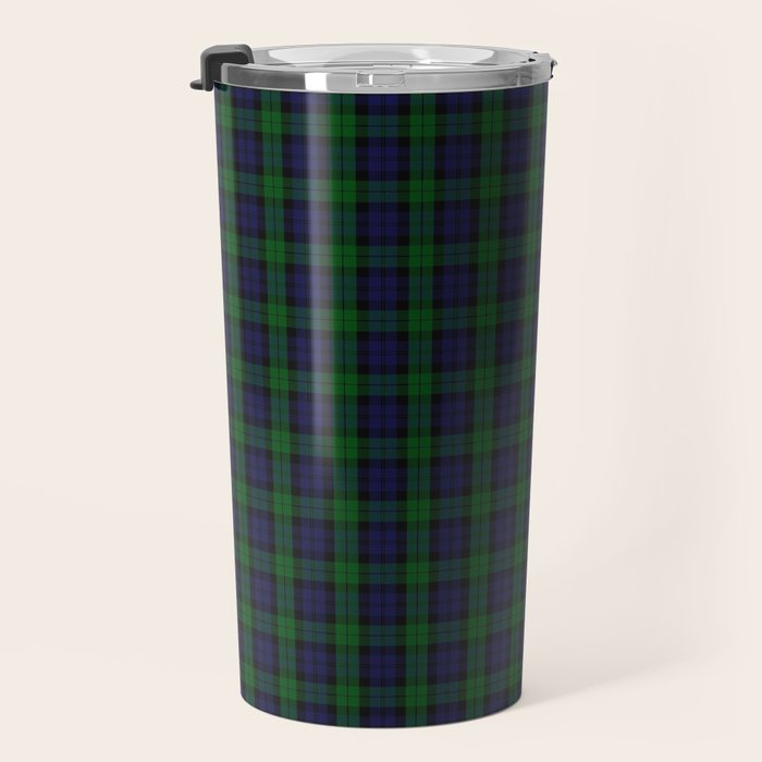 Large Military Blackwatch Scottish Tartan Plaid Travel Mug Gallery Image 3
