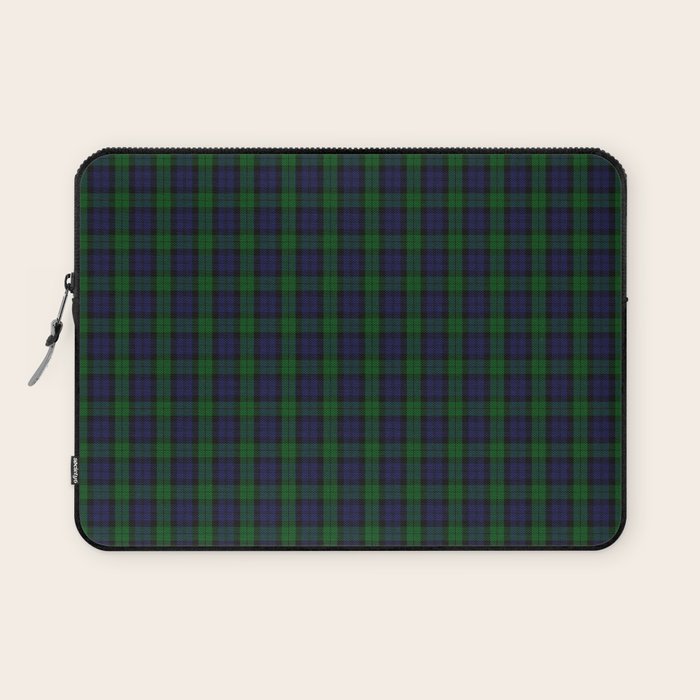 Large Military Blackwatch Scottish Tartan Plaid Laptop Sleeve Gallery Image 1