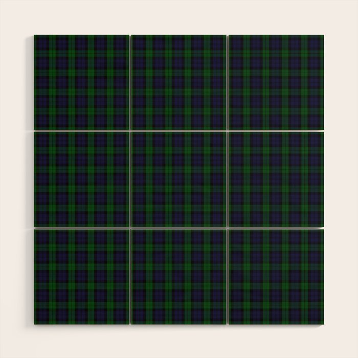 Large Military Blackwatch Scottish Tartan Plaid Wood Wall Art Gallery Image 1