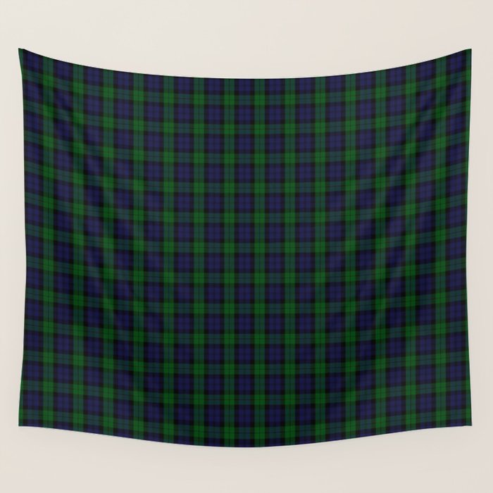 Large Military Blackwatch Scottish Tartan Plaid Wall Tapestry Gallery Image 1
