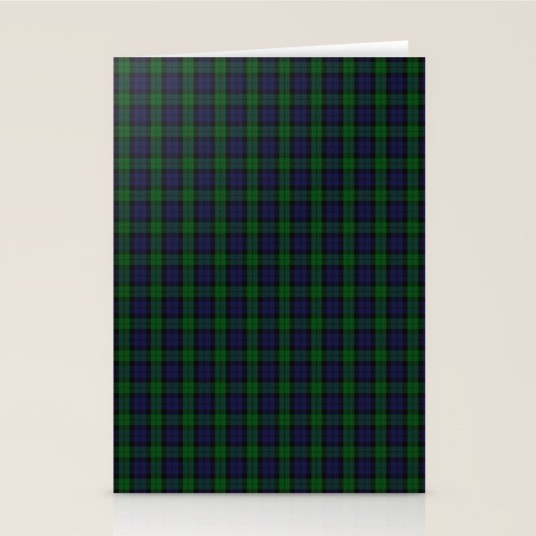 Large Military Blackwatch Scottish Tartan Plaid Stationery Card Gallery Image 2
