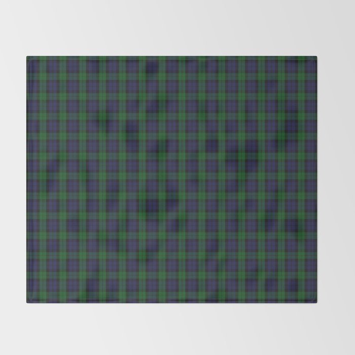 Large Military Blackwatch Scottish Tartan Plaid Throw Blanket Gallery Image 2