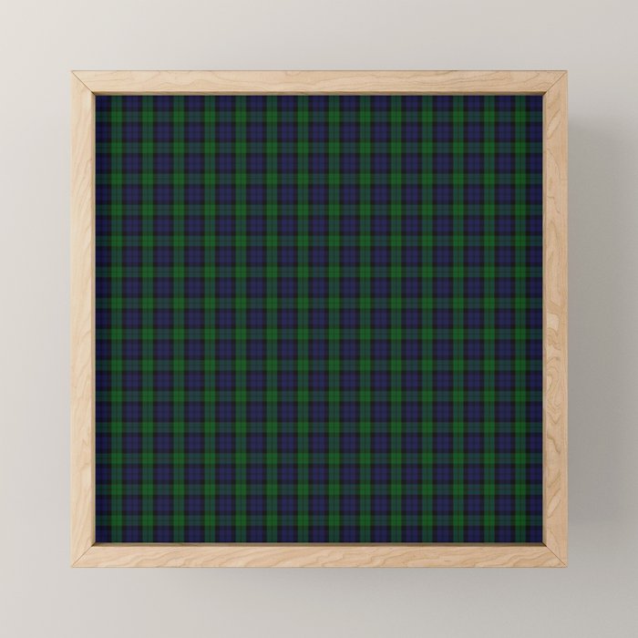 Large Military Blackwatch Scottish Tartan Plaid Mini Art Print Gallery Image 1
