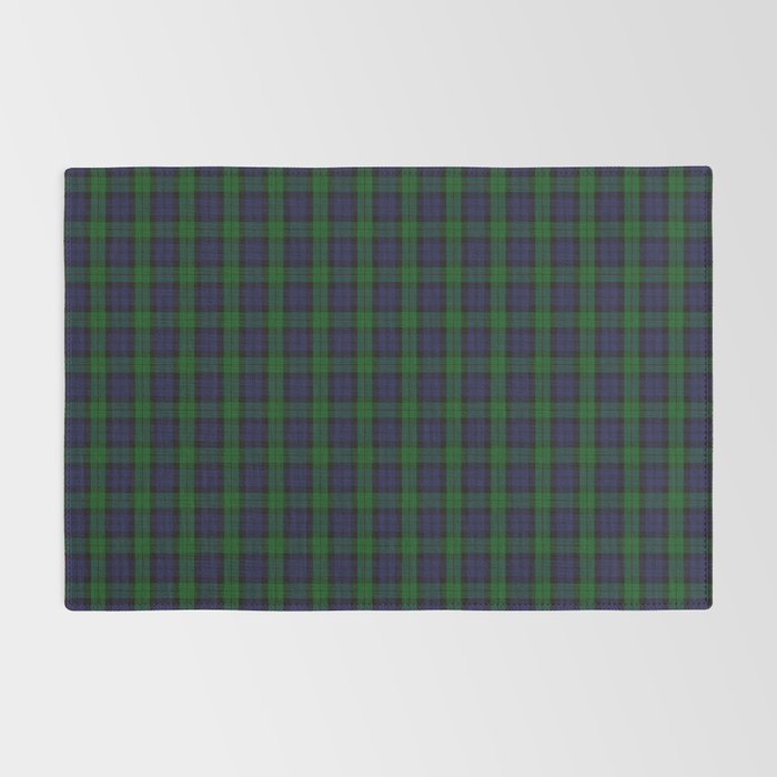 Large Military Blackwatch Scottish Tartan Plaid Rug Gallery Image 2