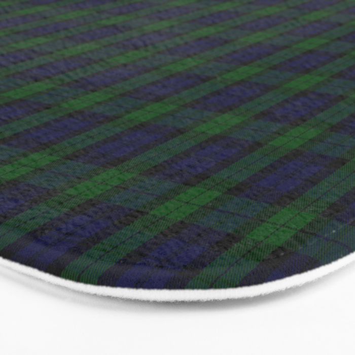 Large Military Blackwatch Scottish Tartan Plaid Bath Mat Gallery Image 3