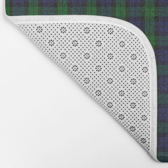 Large Military Blackwatch Scottish Tartan Plaid Bath Mat Gallery Image 2