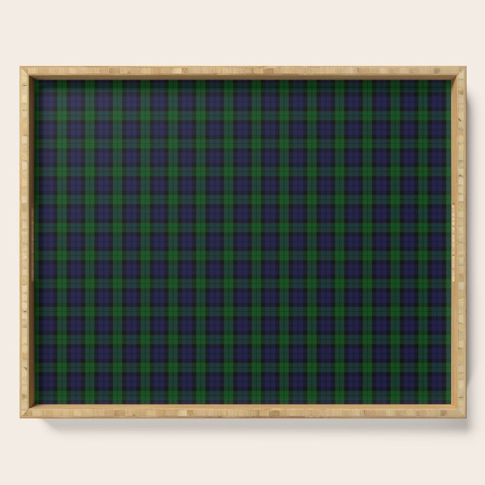 Large Military Blackwatch Scottish Tartan Plaid Serving Tray Gallery Image 1