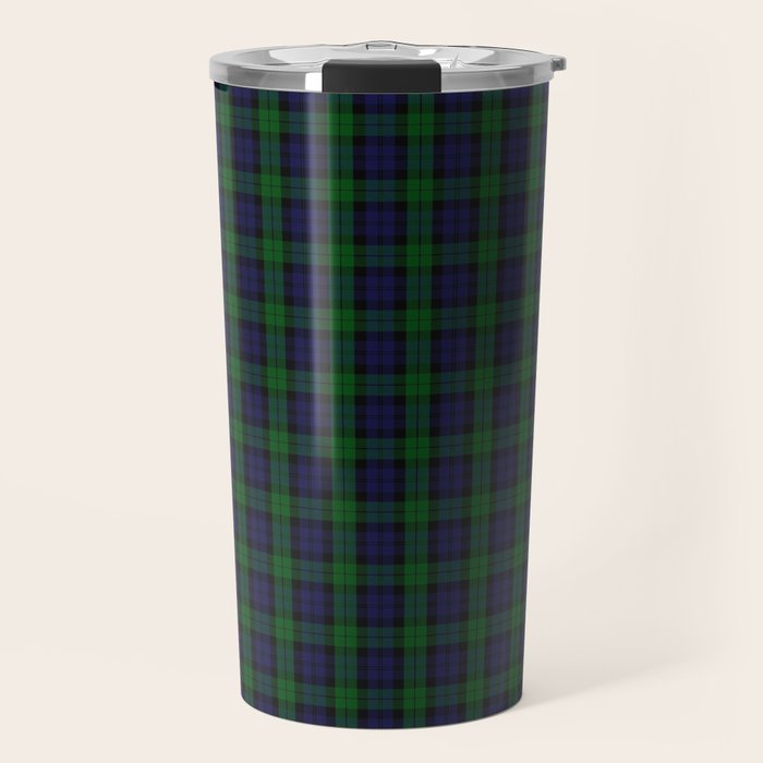 Large Military Blackwatch Scottish Tartan Plaid Travel Mug Gallery Image 1