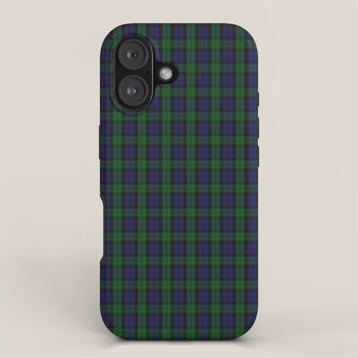 Large Military Blackwatch Scottish Tartan Plaid iPhone Case Gallery Image 1