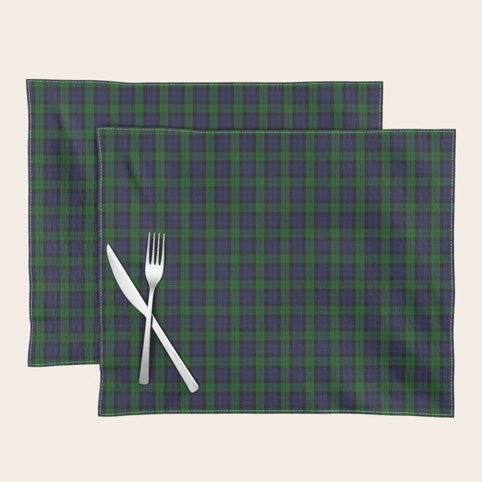 Large Military Blackwatch Scottish Tartan Plaid Placemat Gallery Image 1