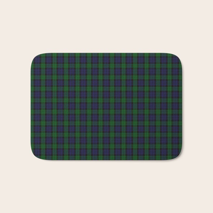 Large Military Blackwatch Scottish Tartan Plaid Bath Mat Gallery Image 1