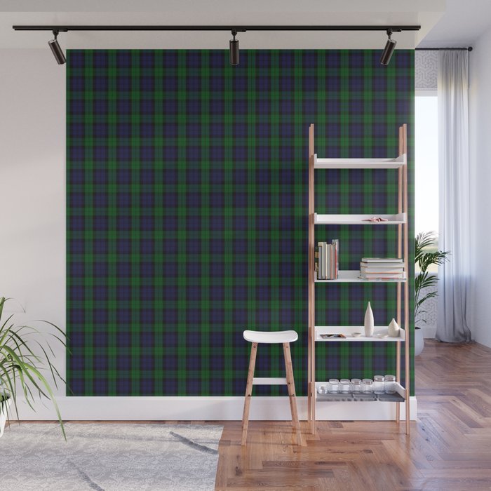 Large Military Blackwatch Scottish Tartan Plaid Wall Mural Gallery Image 1