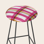Cheerful Checkered Pattern Stool Gallery Image 2