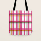 Cheerful Checkered Pattern Tote Bag Gallery Image 1