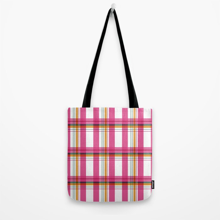 Cheerful Checkered Pattern Tote Bag Gallery Image 2