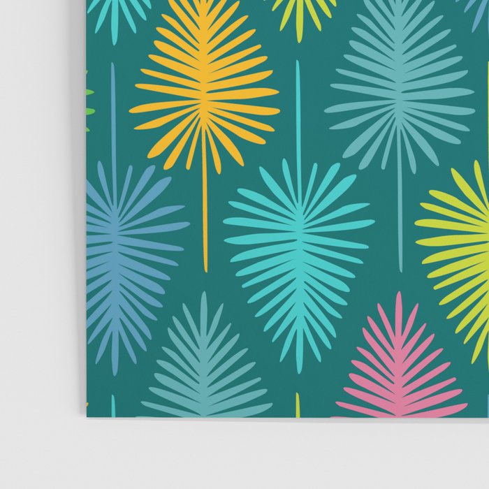 Bright Tropical Botanical Pattern Poster Gallery Image 3