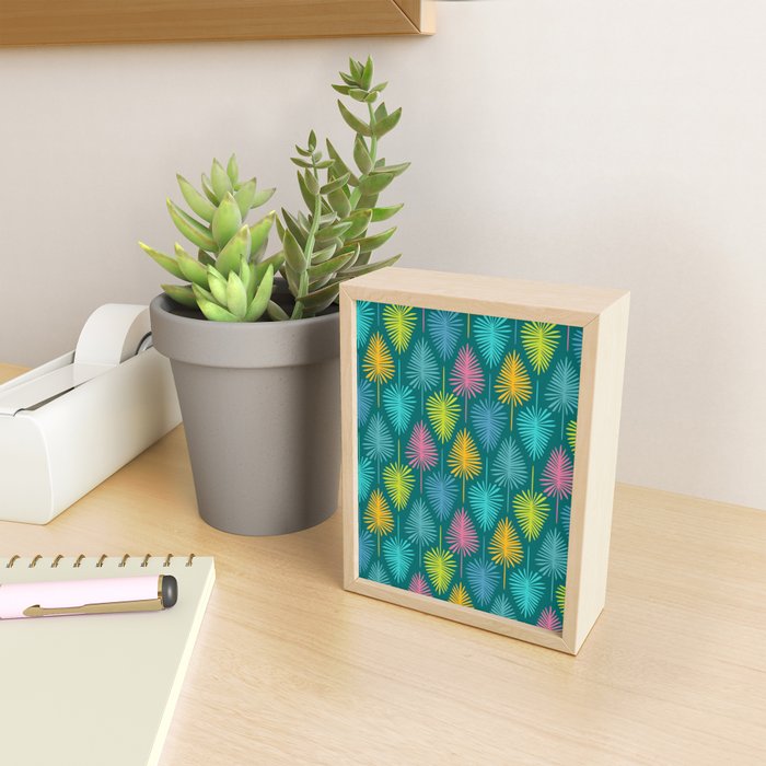 Bright Tropical Botanical Pattern Mini Art Print Gallery Image 2