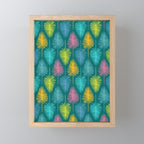 Bright Tropical Botanical Pattern Mini Art Print Gallery Image 1