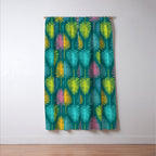 Bright Tropical Botanical Pattern Window Curtain Gallery Image 3