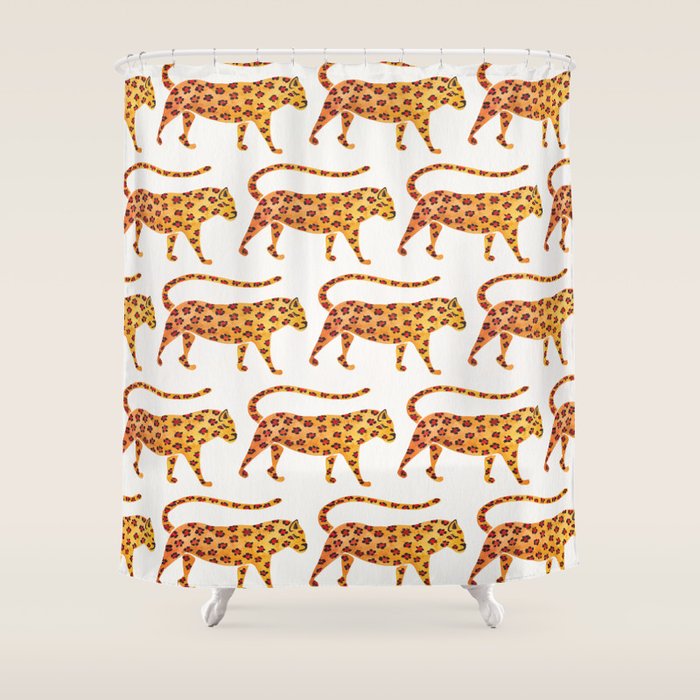 Jaguar Pattern Shower Curtain Gallery Image 1