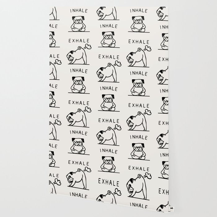 Inhale Exhale Pug Wallpaper Gallery Image 2