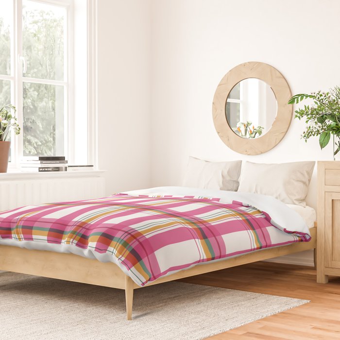 Cheerful Checkered Pattern Duvet Cover Gallery Image 2