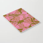 Pink Ginkgo Leaf Pattern Notebook Gallery Image 3
