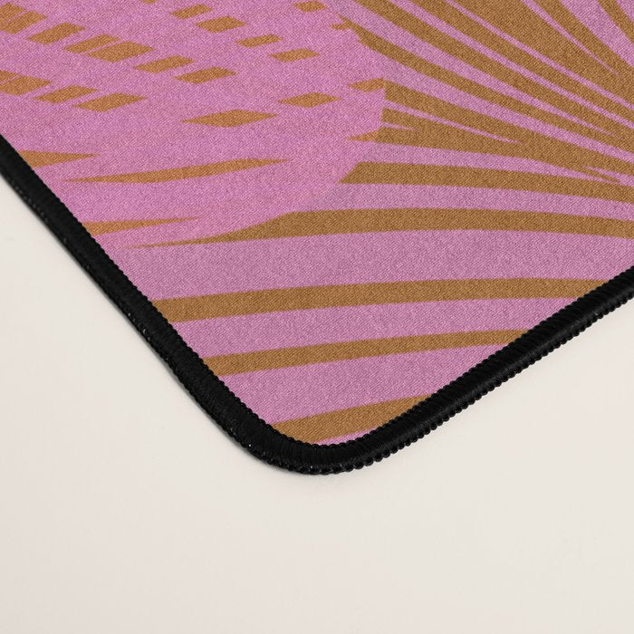 Pink Ginkgo Leaf Pattern Desk Mat Gallery Image 4